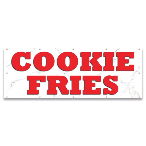 Cookie Fries Banner Concession Stand Food Truck Single Sided